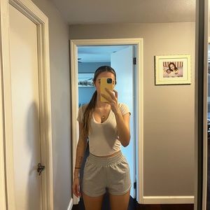 High Waist light grey shorts